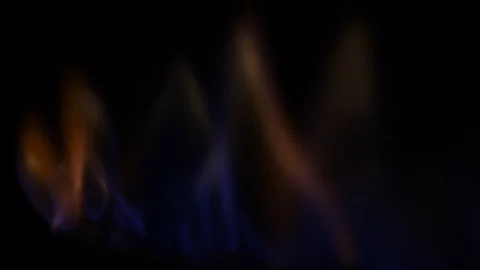 A flame on a black background Stock Footage 94667628