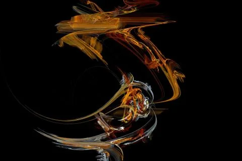 Flame on black background Stock Photos