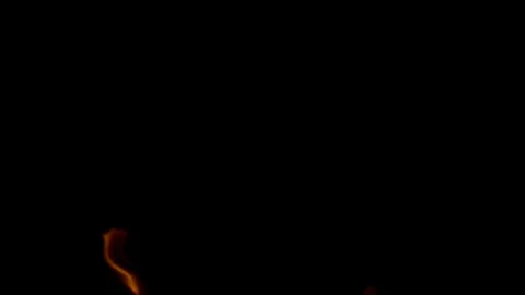Flame on a black background slowed down Video stock 89535524