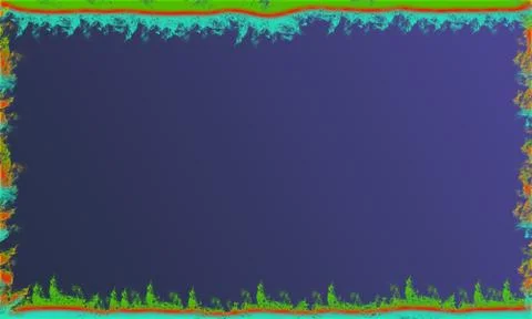 Flame border with blue background Stock-Illustration