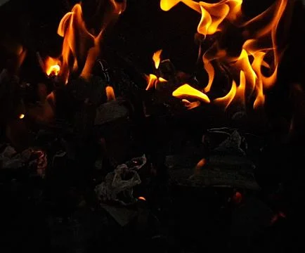 The flame of the brazier Stock Photos