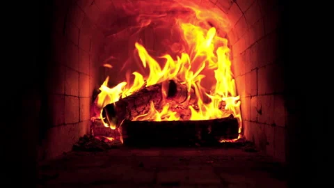 Flame in the Brick oven slow motion Vídeos de archivo 156250467