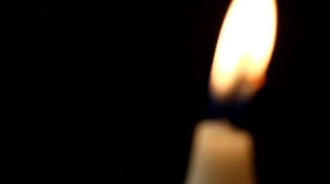 Flame of a Burning Candle Stock Footage 842609