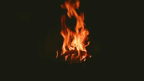 Flame. Burning fire in the mountains. Tourists. Travels in the autumn. Ukrain 動画素材 120240416
