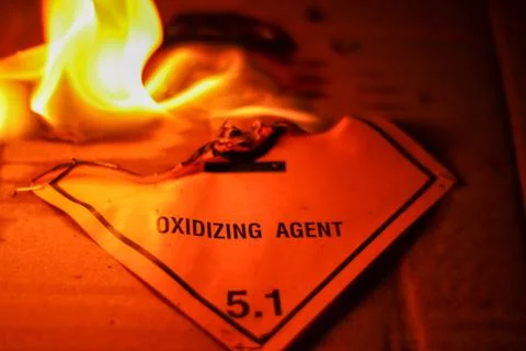 Flame is burning oxidizing agent Fotos de archivo