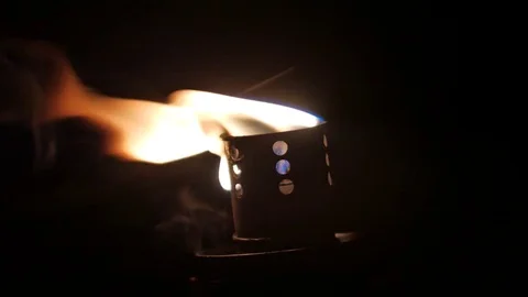 Flame of burning torch. Stock Footage 82925128