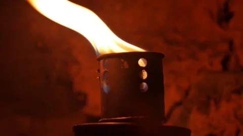 Flame of burning torch. Stock Footage 83001177