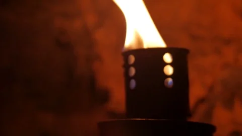 Flame of burning torch. Stock Footage 83001188
