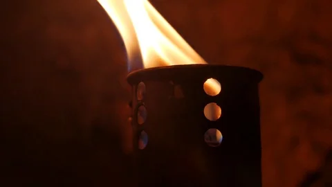 Flame of burning torch. Stock Footage 83001263