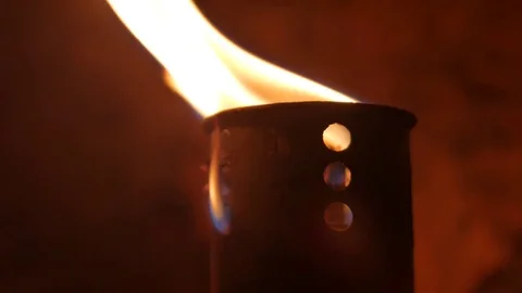 Flame of burning torch. Stock Footage 83001366