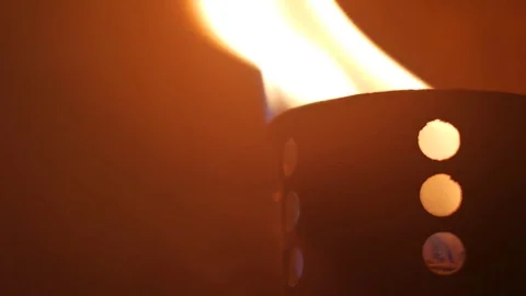 Flame of burning torch. Stock Footage 83001391