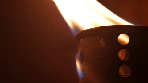 Flame of burning torch. Stock Footage 83001418