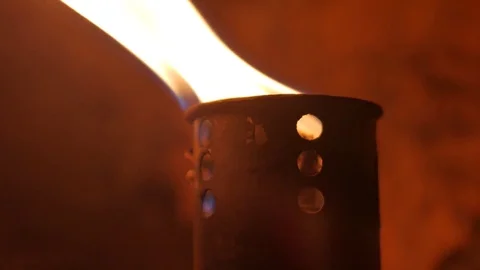 Flame of burning torch. Stock Footage 83001423
