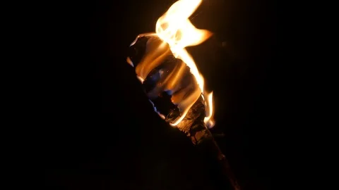 Flame of burning torch. Video stock 109382089