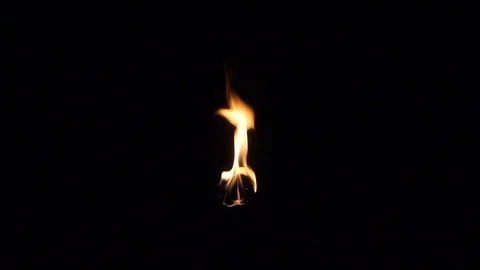 Flame burns out of decorative wine bottle torch Stock Footage 111471124