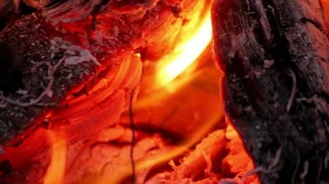 Flame in campfire Stockbeeldmateriaal 10919590