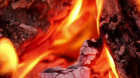 Flame in campfire Stockbeeldmateriaal 10920506