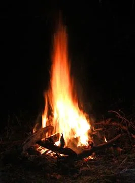 Flame of campfire Stock Photos