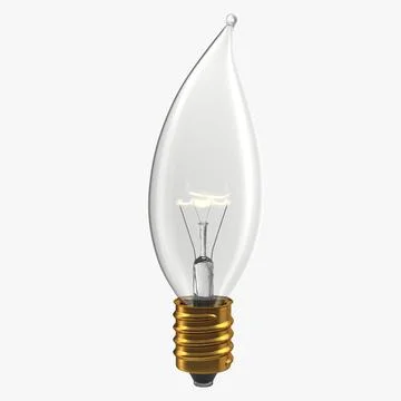 Flame Candelabra Bulb 3D Model