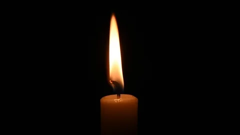 Flame of a candle on a black background. Close up Stock Footage 103957118