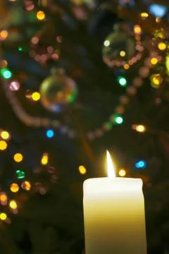 Flame of candle Stock Photos