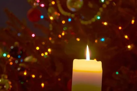 Flame of candle Stock Photos