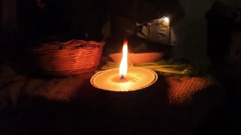 Flame of a candle in slow motion Видео 296587521
