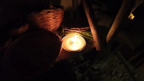 Flame of a candle in slow motion Vidéo 296589675