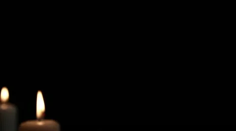 Flame of candles in movement . Stabilized video Stock Footage