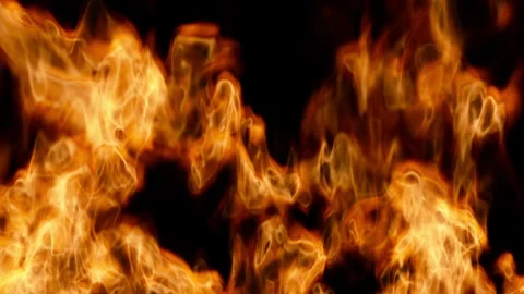 Flame in close-up on a black background Stock Footage 274259521