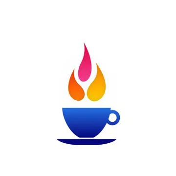 Flame coffee logo Stock Illustration