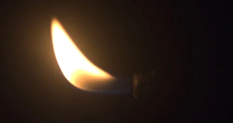 Flame Coming out of a Lighter with a Black Background Stock Footage 101363206