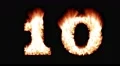 Flame countdown fire top 10 ten font hot numbers overlay 4k 4k or 4k+ Resolution
