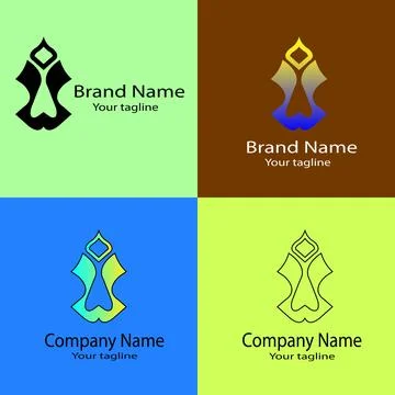 Flame Crest Logo Stock Illustration