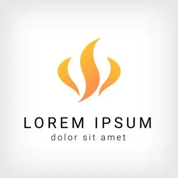 Flame curve logo design template Stock Illustration