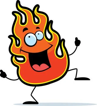 Flame Dancing Stock Illustration