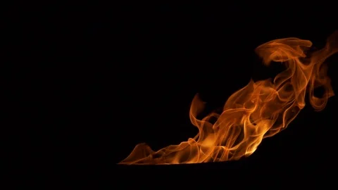 Flame in dark at night slow motion Stock Footage 100182919