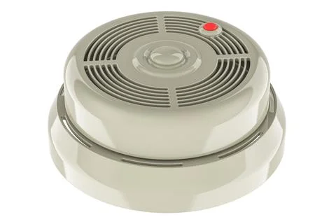 Flame detector. Fire and flame detector, 3D rendering Stock Illustration