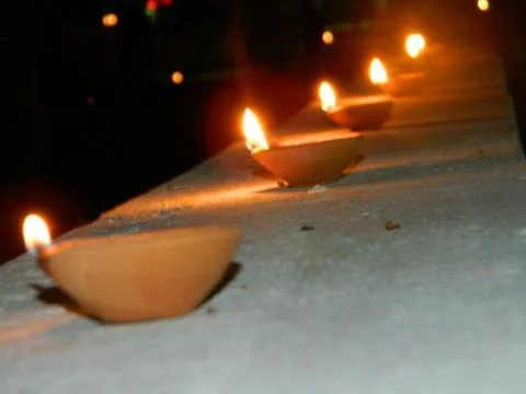 Flame In Diwali Stock Photos