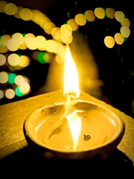 Flame, diya Stock Photos