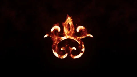 Flame effect Video stock 337244276