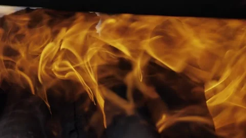 Flame Elegance  The Serenity of Intense Fire Stock Footage 327515992