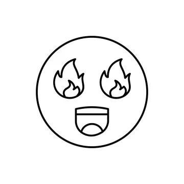 Flame, emotions icon. Simple line, outline vector expression of mood icons for Stock Illustration