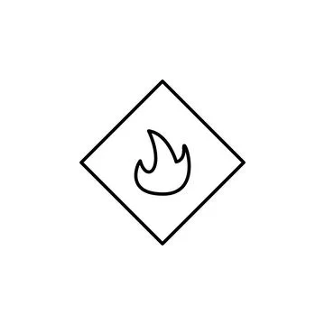 Flame, energy icon. Simple line, outline vector electro power icons for ui and Stock Illustration