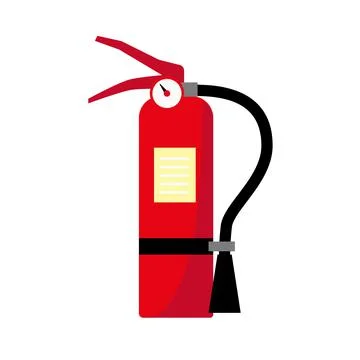 Flame extinguisher icon, flat style Stock Illustration