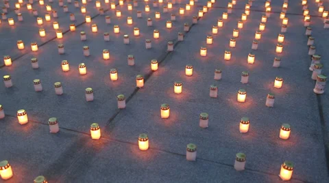 Flame from a few candles 2 HD Stock Footage 36969475