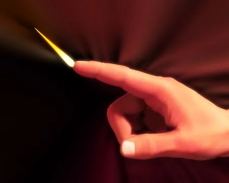 Flame Finger Stock Illustration