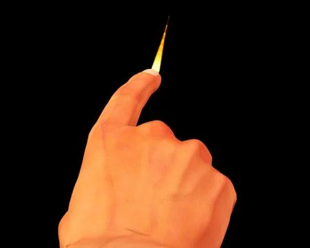 Flame Finger Stock Illustration