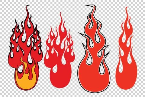 Flame fire background to simulate transparency Stock Illustration