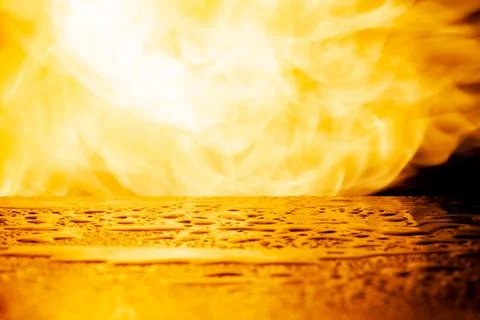 Flame of fire on a black background Stock Photos